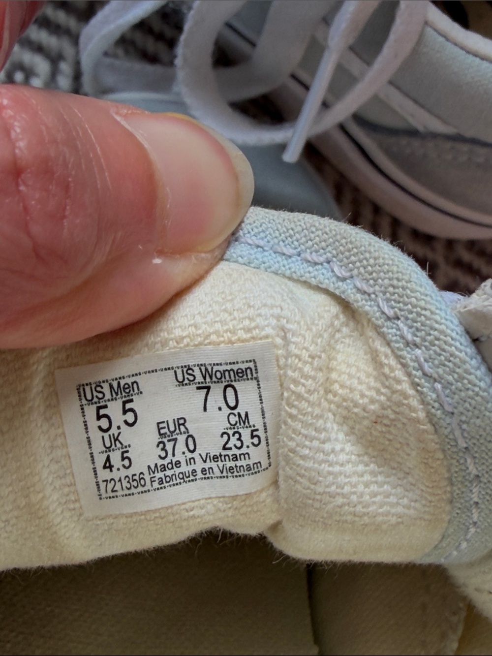 Vans Old Skool sneakers in a light grey-green Size U.S Man 5.5/Women 7 - Picture 10 of 14